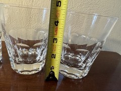 3 “Seneca” Double Old Fashioned Glasses Heavy Cut Crystal Glasses VTG, MINT
