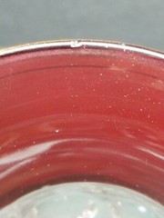 Rare EAPG Souvenir Ruby Red Flash Glass York WI Wis Wisconsin Green Jackson Co