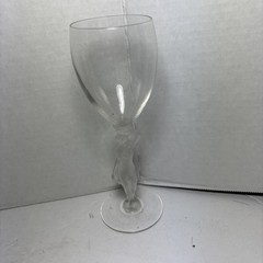 1 Vintage Bacchus by France Glass Female Nude Frosted Stem Liquor Cocktail Glass