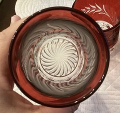 HTF Flint Glass Pillow Encircled / Midway #857 Ruby EAPG Tumblers – Set Of 4