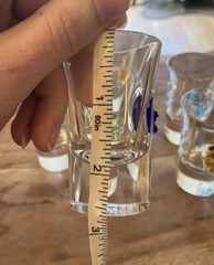 Set of 6 SALVIATI Crystal Vodka Shot Glasses with Colorful Faces ~ Unique!