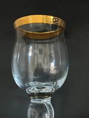 Vintage Cristal d’Arques Gold Rim Irish Coffee Mugs Lead Crystal France Set of 2