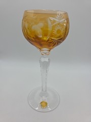 Nachtmann TRAUBE Wine Cordial Crystal Amber Yellow Crystal Bleikristall Germany