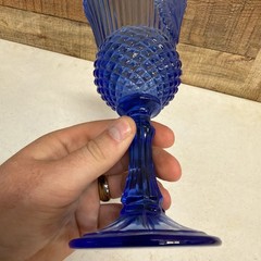 Vintage Fostoria Avon Cobalt Blue George Washington Goblet Bicentennial 1976