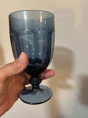 Vtg Libby Gibraltar Dusky BlueIced Tea Goblets Set of 4 Duratuff