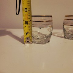 Circleware Lido Collection Gold Rim Shot Cordial Six Piece Glasses 2.5oz #20677