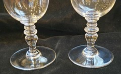 Provence by Baccarat Crystal 5 5/8″ Set of 2 Pair Claret Red Wine Glasses