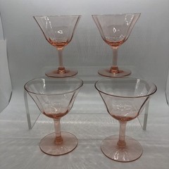 Tiffin Franciscan Pink Depression 4 3/8” Low Sherbet #14196 Set Of 4