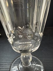 Rare Centennial Eapg New England Eagle Goblet 1776 – 1876 Antique EAPG