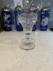 McKee Rock Crystal Clear 6” Wine Water Goblet Stem EAPG Depression Glass