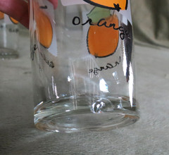 Vintage Retro Drinking Glasses Oranges 12 oz Tumblers 1970s Firna