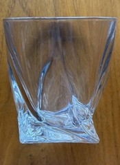 Bohemia Czech Crystal Whiskey Decanter Set | “Quadro” | 1 Decanter + 6 Glasses