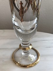 Champagne Flutes Crystal Glasses SC Line Made in Italy Set of 2