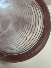 LIBBEY Red Stripe Tumbler Glasses 16 oz Vintage Set 4