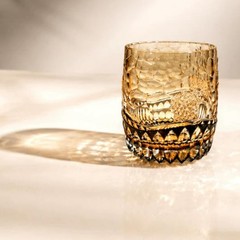 Luxury Whiskey Glass Tumbler Japanese Style Edo Kiriko Glass Hand Cut To Clear