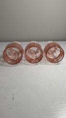 Vintage Dalzell Viking Arlington Pink Flat Tumblers set of 3