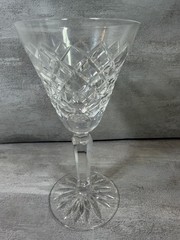Waterford Crystal Tyrone Wine Glass Discontinued Pattern 6 1/2 Inches Perfect!