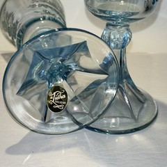 Glowing Tiara Chantilly Blue Lord’s Last Supper & Cross Goblet 7″ Manganese