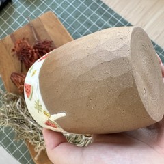Handmade Ceramic Travel Mug | Hand-Painted Watermelon Design, Reusable To-Go Cup