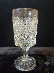 Vintage Anchor Hocking Glassware Large 6 1/2″ Wexford Water Goblet Clear Glass D