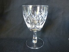Four Vintage Webb Corbett Crystal Inverness Pattern Water Goblets