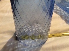 VTG 2-Tumblers -16 oz  Water Drinking Glasses W/A Raised Diamond Pattern UNUSED