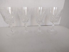 Set of 4 Cristal D’Arques Durand Chantilly Taille Beaugency 5.5″ Wine Glasses