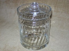 Contemporary Modern Neuwirth Clear Glass Crystal 6 1/2″ Candy Jar w/Lid #175/339