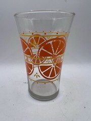 Vintage Libby’s Orange Slice Glass Tumbler, 5.5”