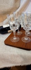 4 VNTG Lady Victoria France Crystal Stemware Chantelle Wine Glasses Goblet 7.5″