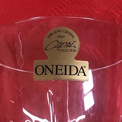 Oneida Blown Glass Lucia Water Goblet Glass Set of 4 New With Tags