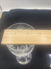 Cut Crystal All Purpose Cordial /Wine Glass-Cut Pinwheel & Star-Multi-Sided Stem