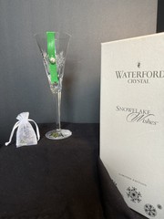 WATERFORD CRYSTAL SNOWFLAKE WISHES COURAGE FLUTED GLASS 2012 Free Shipping