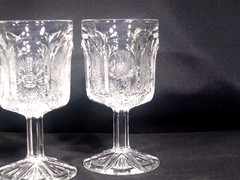 Delta, Paneled Thistle, Canadian Thistle Water/Wine Goblets Set of 4