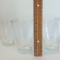 Bormioli Rocco Glass Tumblers Set Of 4 Clear 8oz Wide Rim Flared Base Tempered