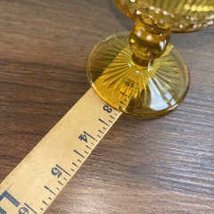 Bartlett Collins Bullseye Stemmed Water Goblet Amber Vintage 1960s Replacement