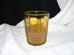Canton Glass #1 unnamed Amber Tumbler circa 1887