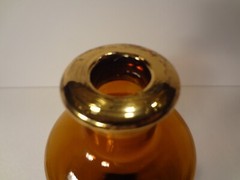 Amber/Brown Glass Brandy/Cognac – Set of 5 Glasses with Decanter Stopper