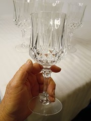 Cristal D’Arques Longchamp Lead Crystal Wine Glasses 6.5″ France Set of 6