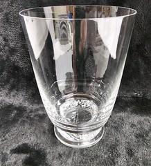Lalique France Saint Hubert 15 oz 5″ Flat Tumbler Signed Crystal Clear Glass