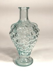 Vintage Imperial Glass Decanter Grape Pattern Made In Italy NO STOPPER
