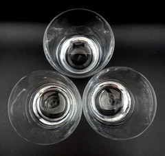 3 VINTAGE FOSTORIA GLASS HOUSE OF REPRESENTATIVES SEAL OLD FASHIONED TUMBLERS