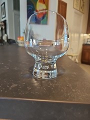 Kosta Boda Sweden Pippa Controlled BUBBLE Slanted 5 1/2″ Whiskey Glass