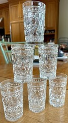 Vintage Colony Park Lane Juice Glasses Clear Set Of 6