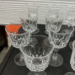 A lot of 11 Vintage Crystal Wine Water Glasses/Goblets 5 1/2″ x 2 1/8″ diameter