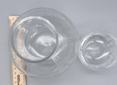 Krosno Etched Glass Carafe and Tumbler Set, Clear, Made in Poland, 2-Piece