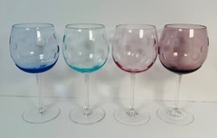 Waterford Marquis Polka Dot Balloon Wine Glasses Set of 4