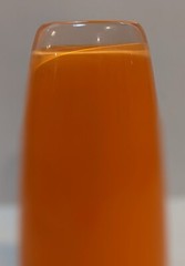 5 ) MCM Vintage Art Deco Drinking Orange/Yellow Acrylic Glasses /Tumblers 6”