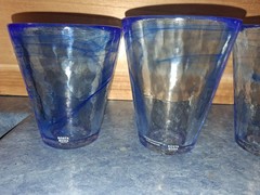 Vntg Kosta Boda Blue Swirl-Ulrica Hydman Vallien-8oz Tumblers-Brand New W/Tags!!