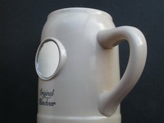 PAULANER Original Munchner HELL Beer Stein WITH MIRROR Paulaner Munchen RARE